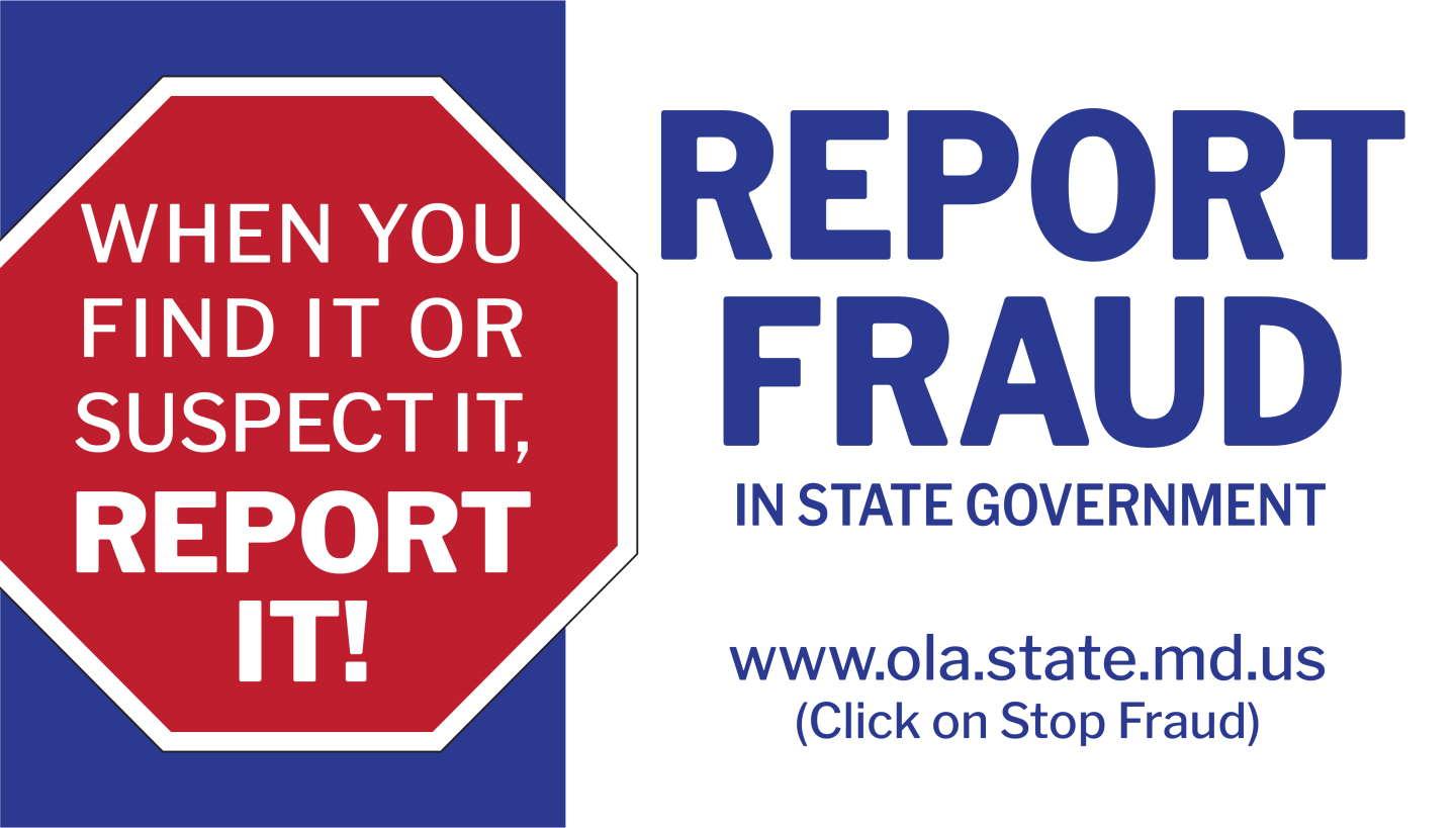 Stop Fraud in state government. When you find it or suspect it, report it!