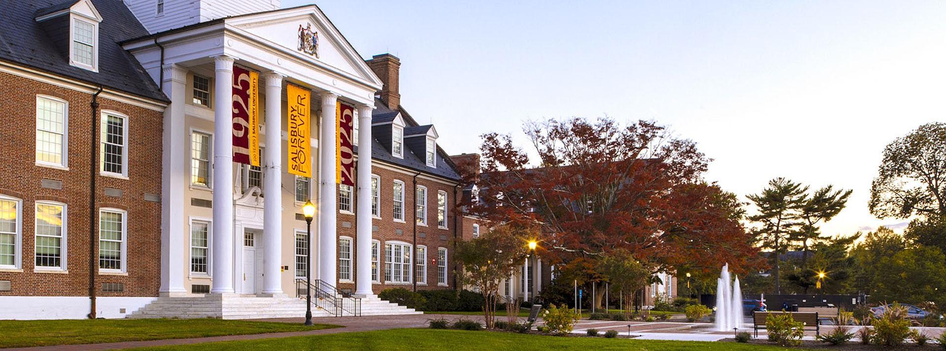 Holloway Hall and Centennial Plaza