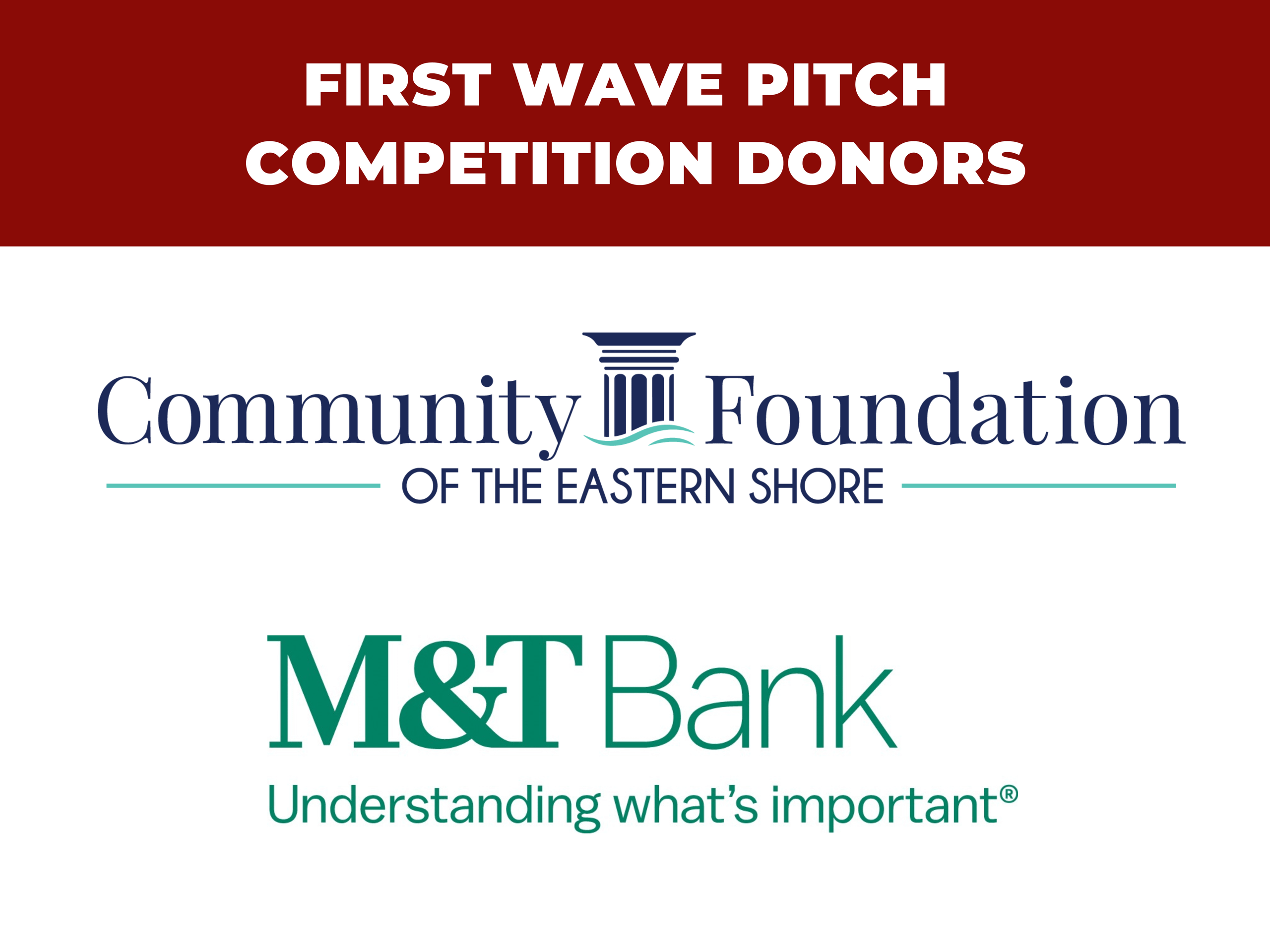 2025 First Pitch Donors - Community Foundation of the Eastern Shore & M&T Bank
