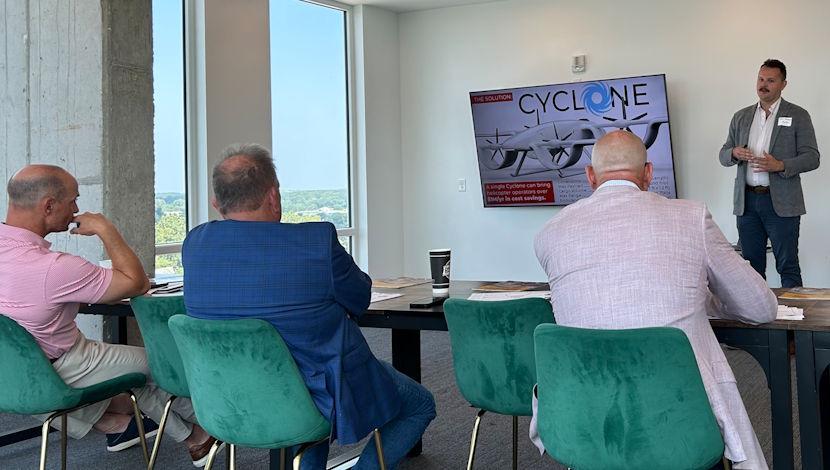 angel investors listening to a presentation