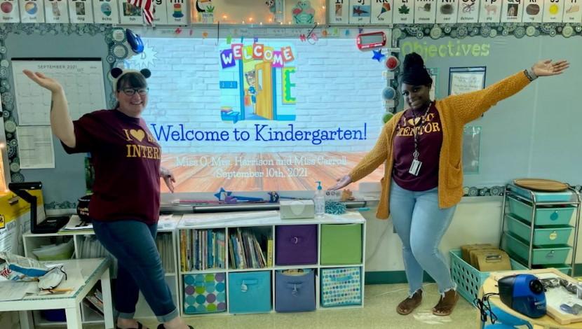 Mentor and Intern inside classroom