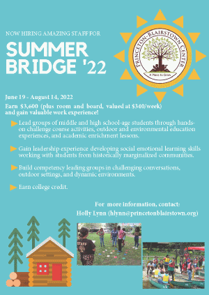 Summer Bridge Staff Recruitment Flyer