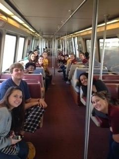 Students on a bus