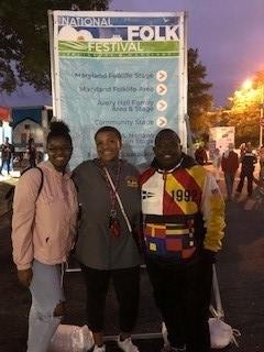 Students at National Folk Festival