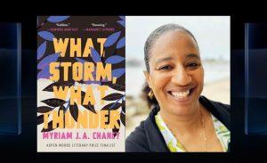 What Storm, What Thunde novel cover and author photo
