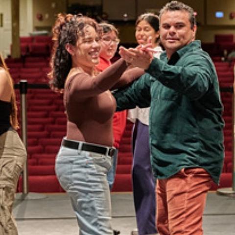 two salsa dancers