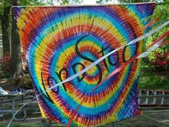 tie-dye flag with text reading WordStock