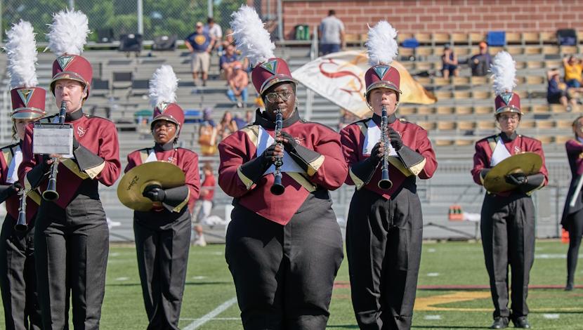 Band members on the field