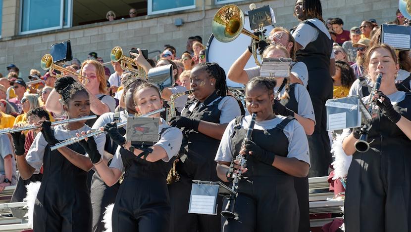 Band Members playing from the stands