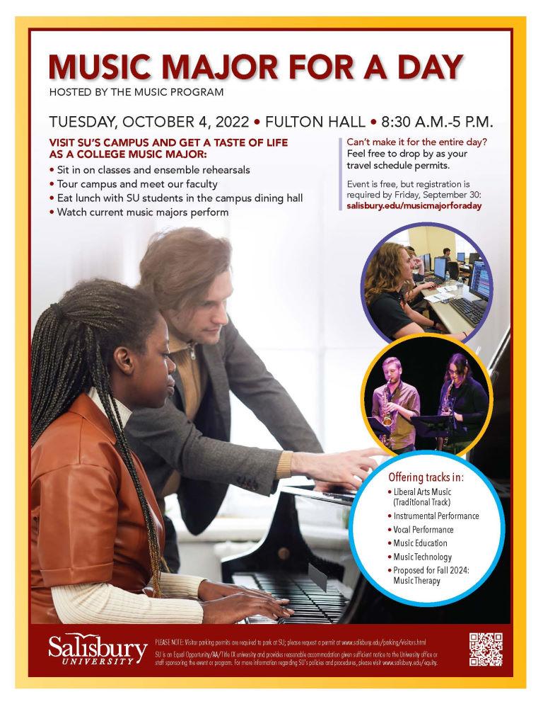 Music Major for a Day Flyer