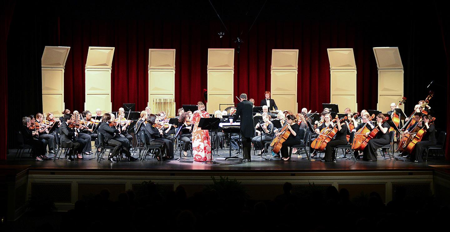 orchestra on stage