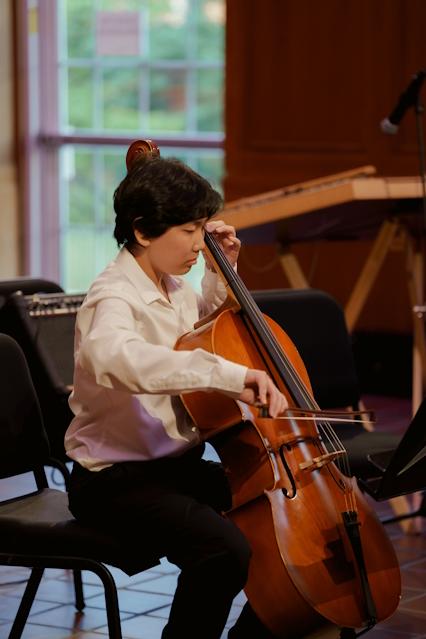Young Student Plays cello