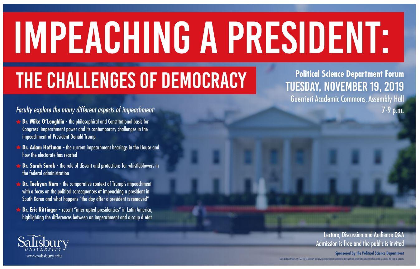 Impeaching a President: The Challenges of Democracy flyer