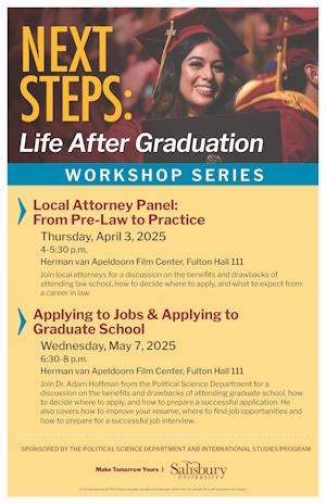 Next steps life after graduation workshop poster