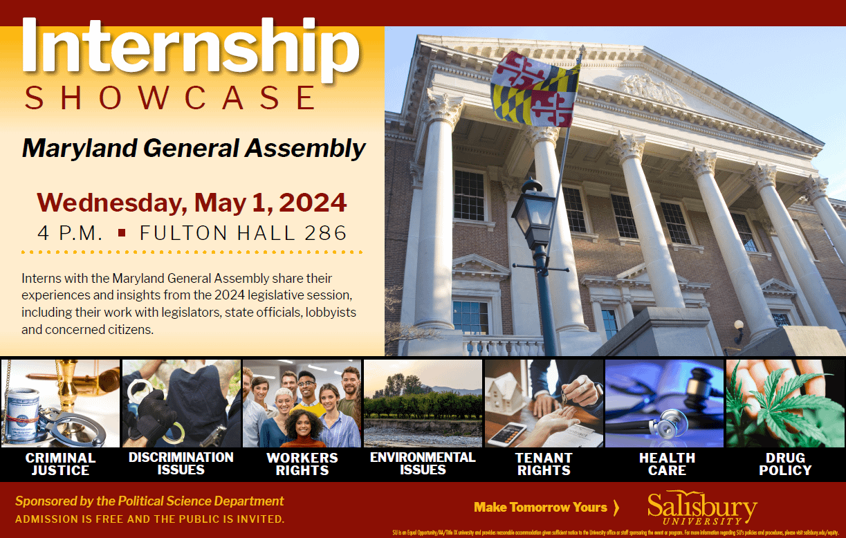 Internship Showcase: Maryland General Assembly Poster