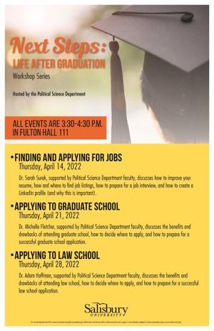 Next Steps: Life after Graduation Workshop Series Poster