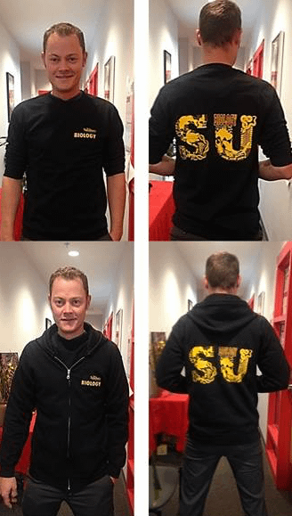 picture of the SU Biology T-Shirt and Sweatshirt