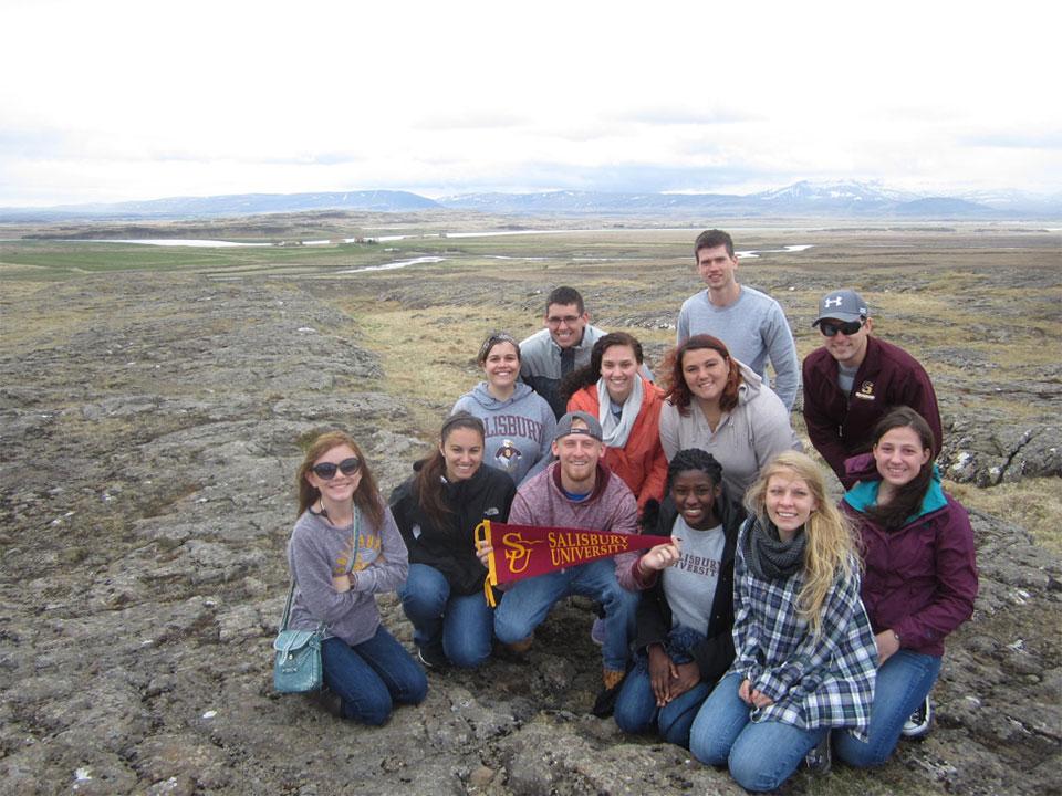 Salisbury study abroad-Biology of Icelandic Fishes students group photo
