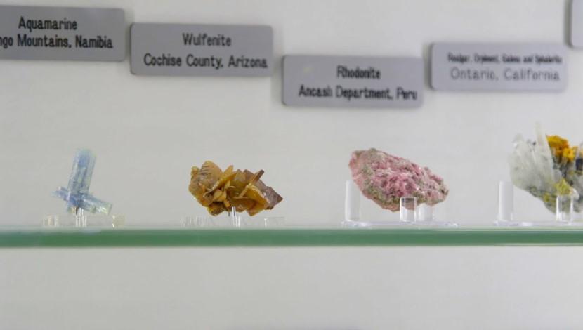 Crystal formations on display