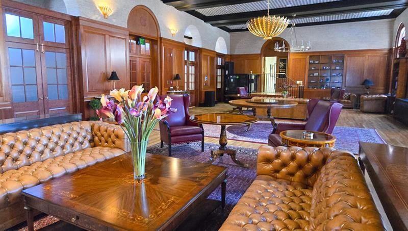 Inside social room from table view