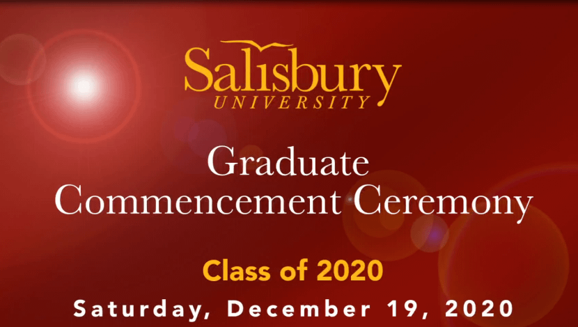 Graduate Commencement Ceremony Class of 2020 - Saturday, December 19, 2020