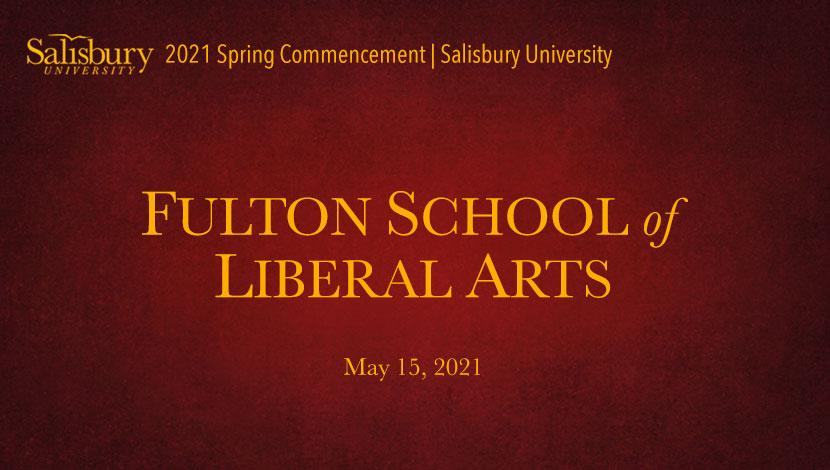 Fulton School of Liberal Arts Commencement Banner