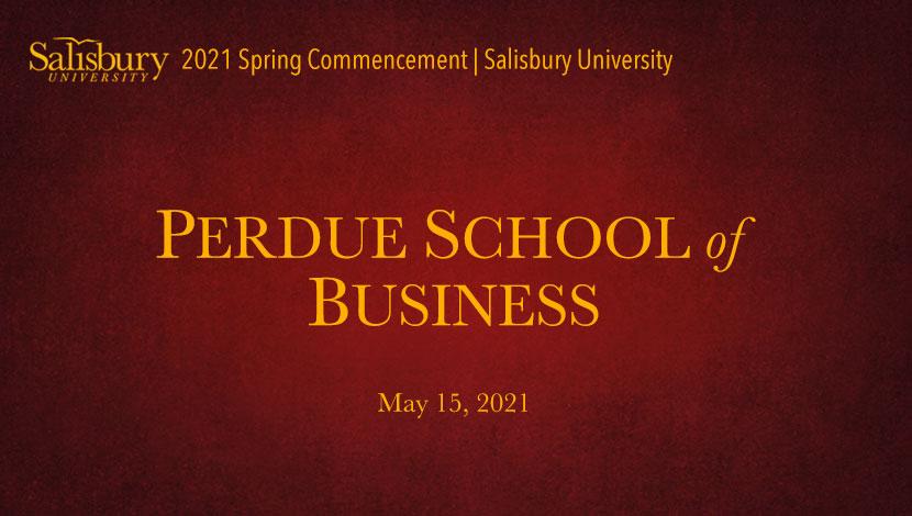 Perdue School of Business Commencement Banner