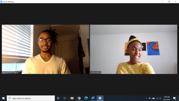 From left to right: Da'Juon Washington (Salisbury University) and La'Tier Evans (Salisbury University)