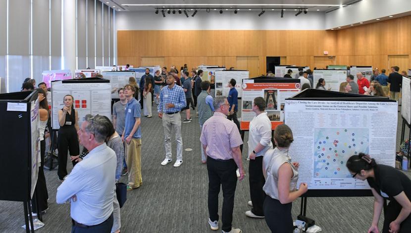 SUSRC photo showing the conference poster floor