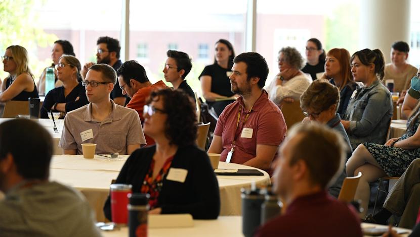 Group of faculty at a speaker presentation