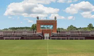 SU's soccer complex shown from on the field