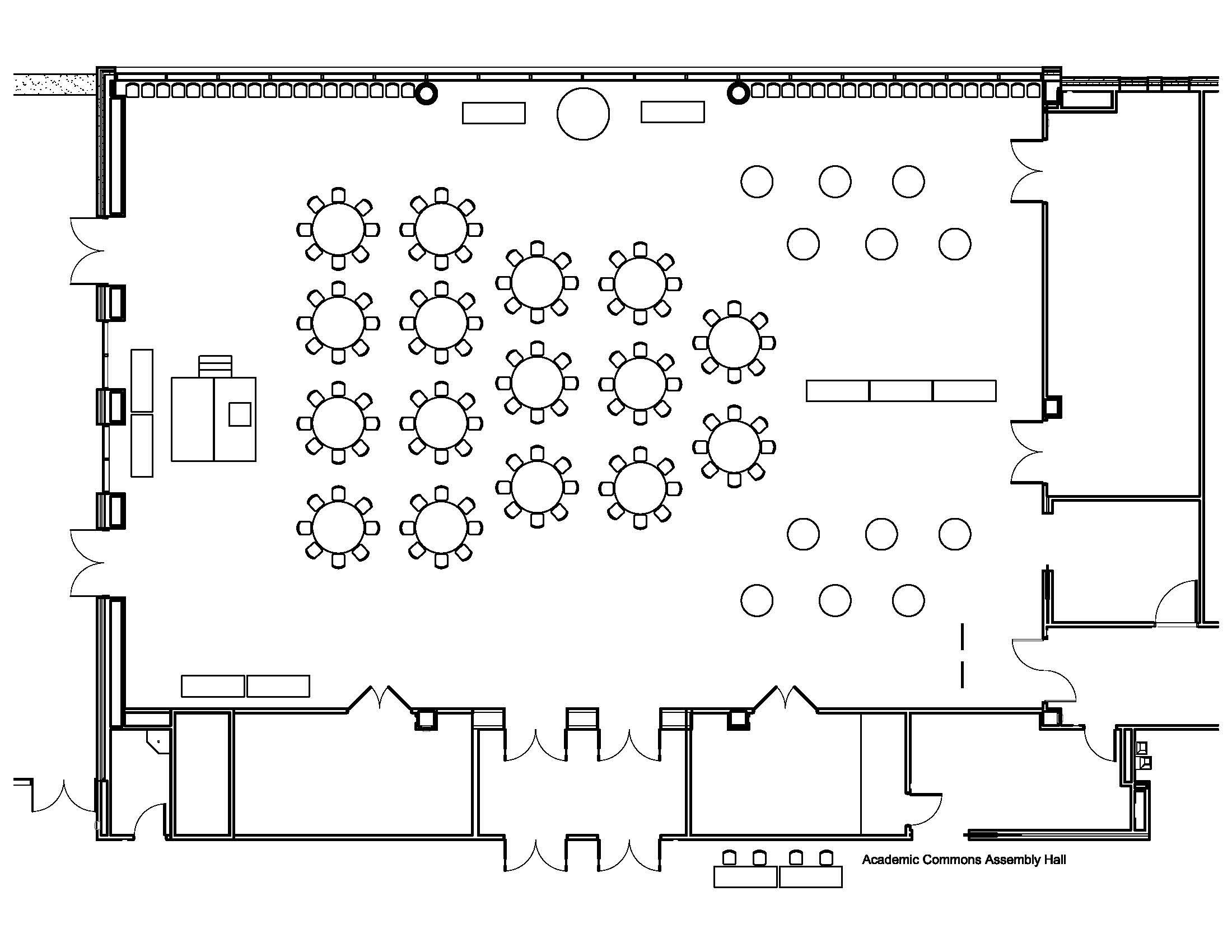 Guerrieri Academic Commons - Assembly hall Floor plan | Salisbury ...