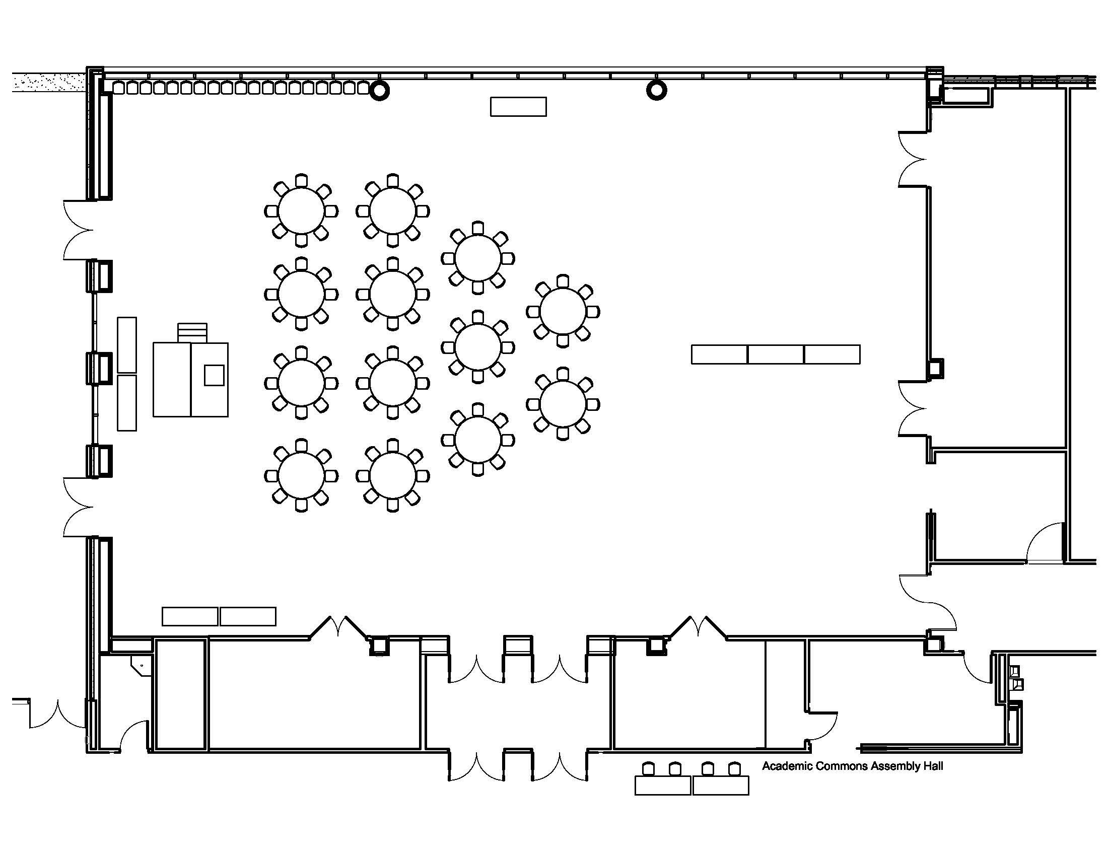 Guerrieri Academic Commons - Assembly hall Floor plan | Salisbury ...