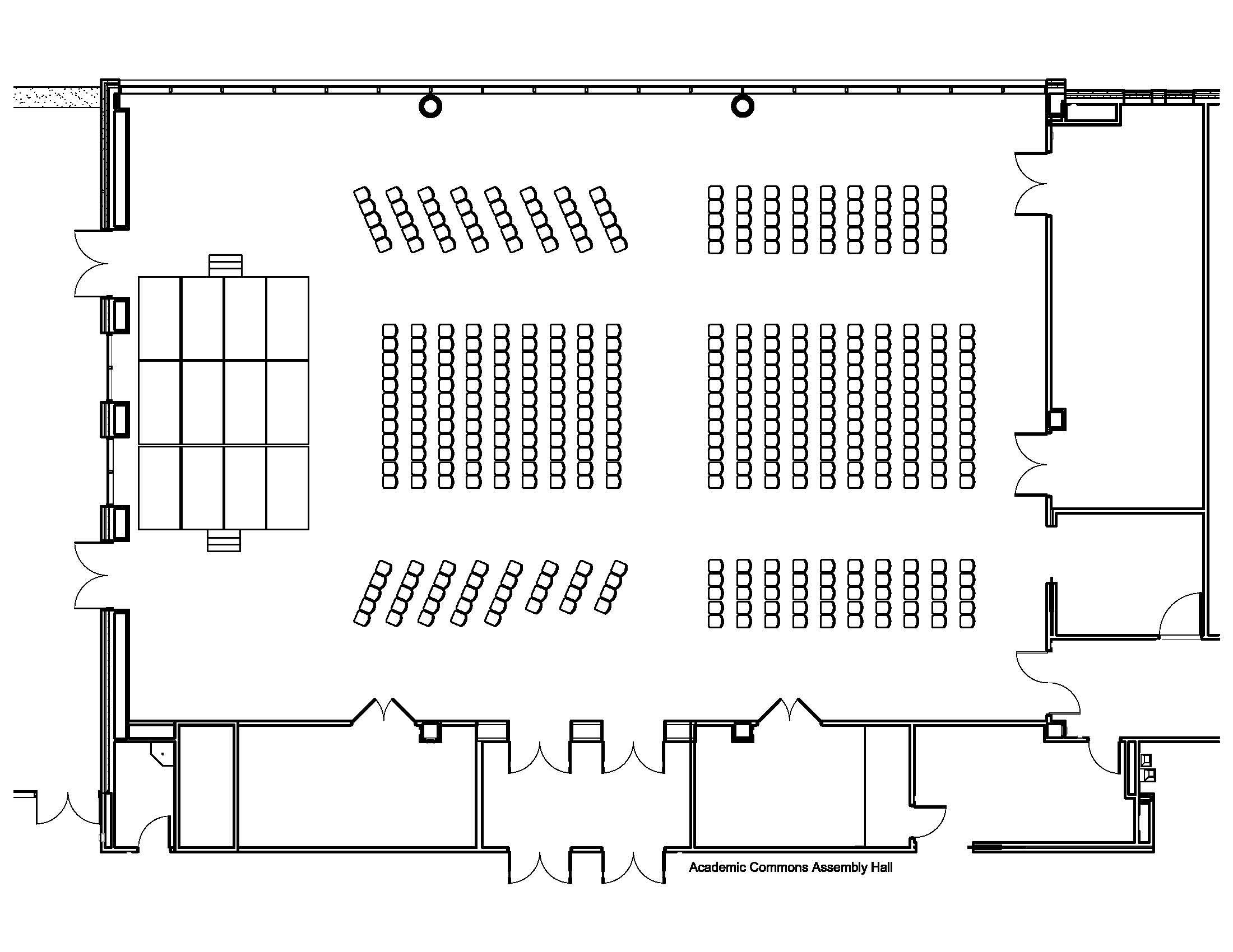 Guerrieri Academic Commons - Assembly hall Floor plan | Salisbury ...