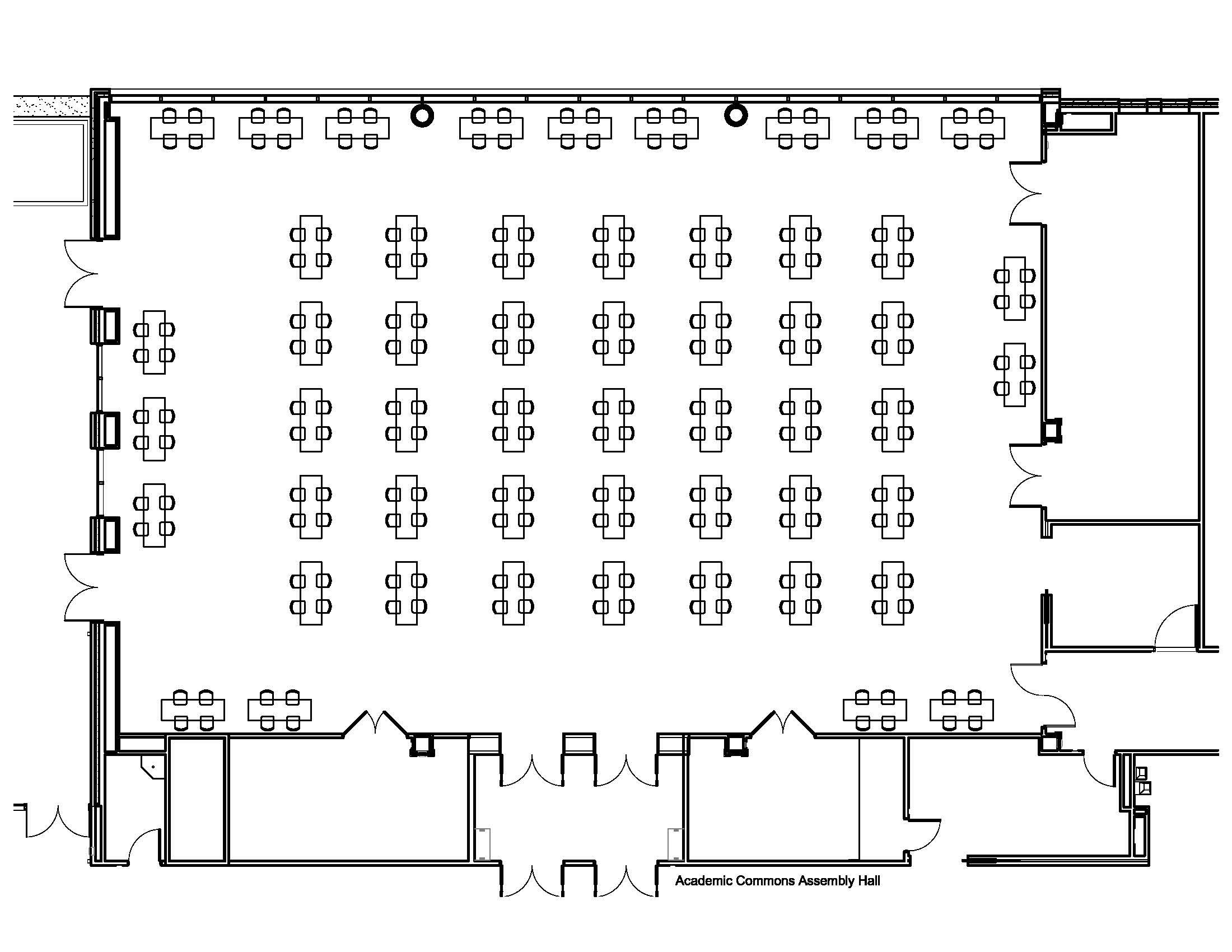 Guerrieri Academic Commons - Assembly hall Floor plan | Salisbury ...