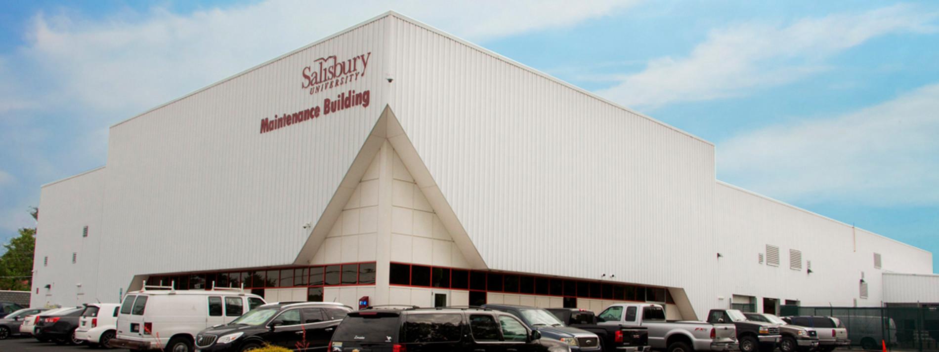 exterior of maintenance building