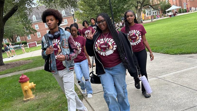 Powerful Connections students walking on campus