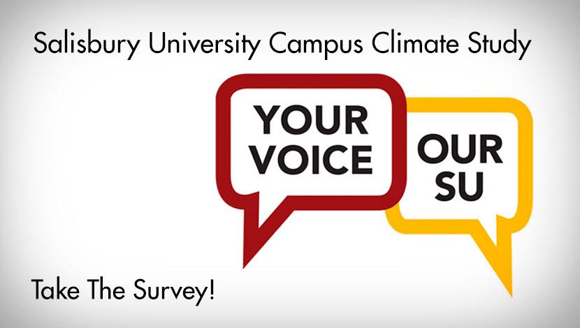 Salisbury University Campus Climate Study Logo - with text "Take The Survey!"