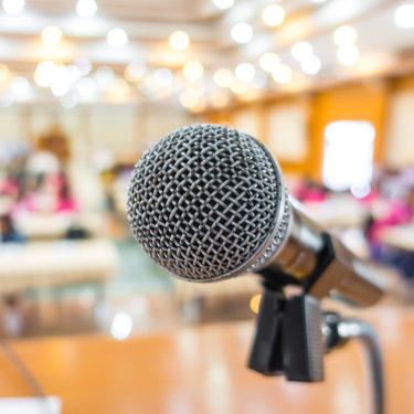 microphone on podium