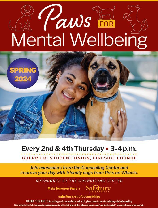 Paws for Mental Wellbeing Fall 2023 Poster Cover