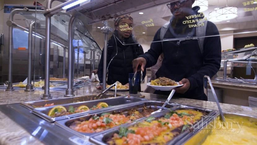 Inside look at the Commons Dining Hall Serving Food