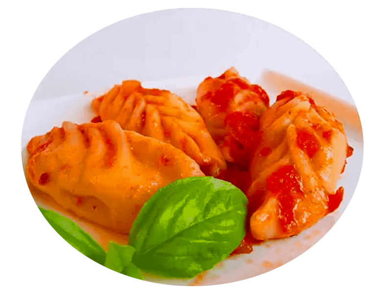 Italian perogies on a plate