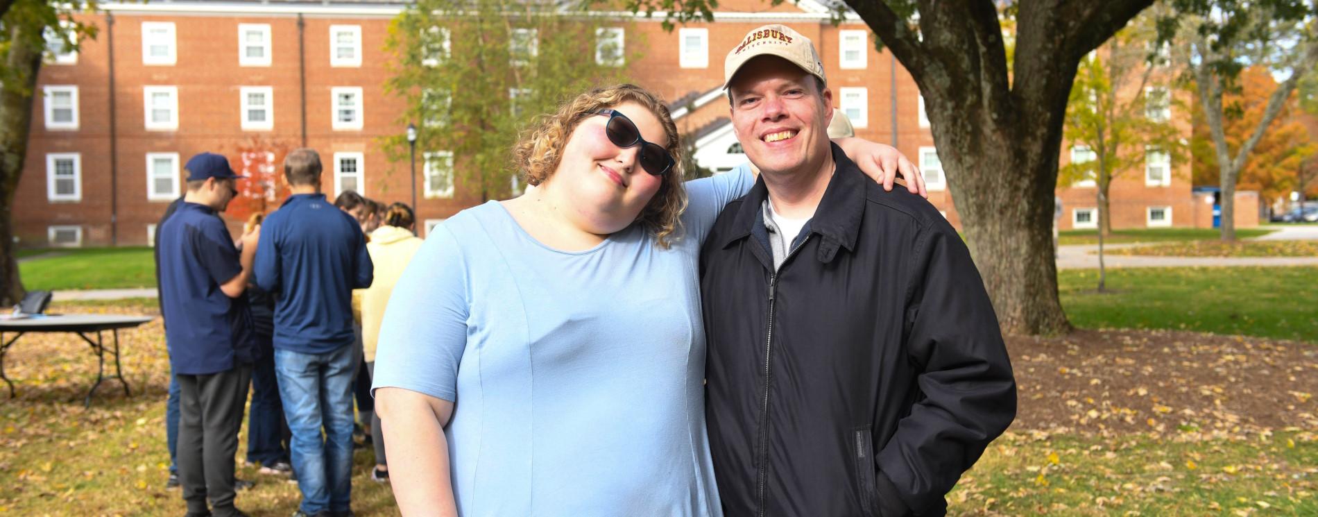 Parent & Student pose for a picture