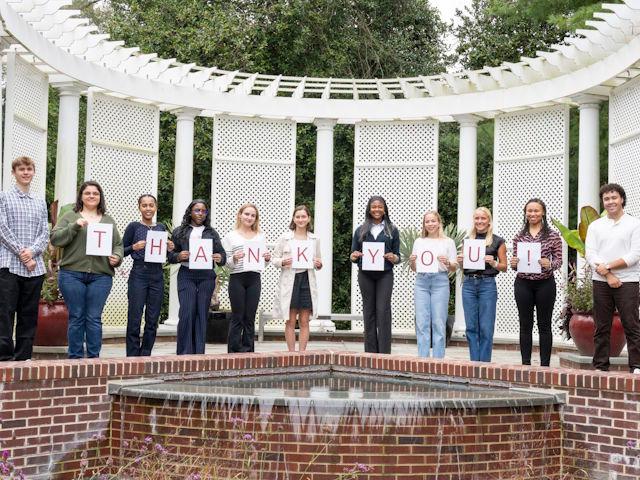 students spelling thank you