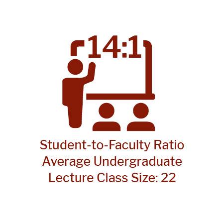 Student-to-Faculty Ratio is 13:1 Average Class Size: 23