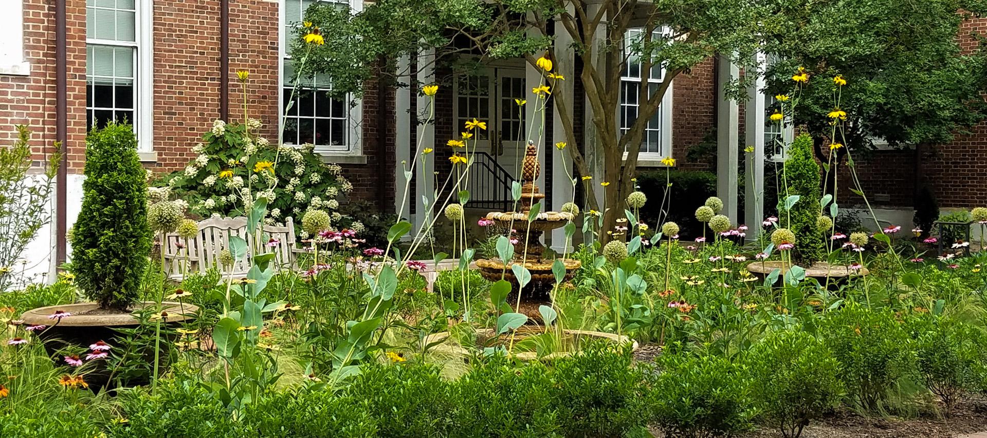 beautiful garden at Salisbury University