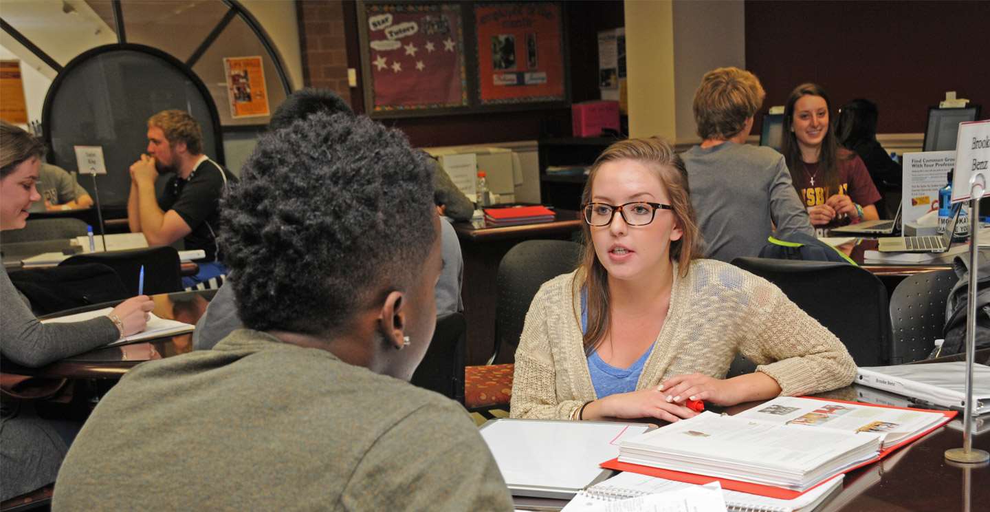 Students studying