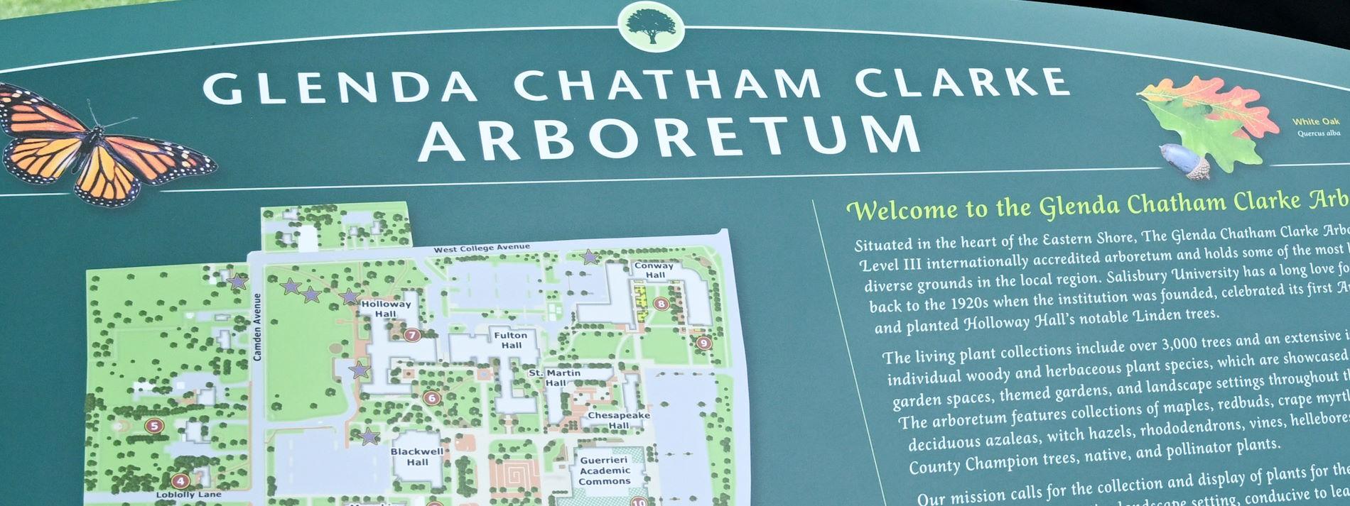 Glenda Chatham Clarke Arboretum sign