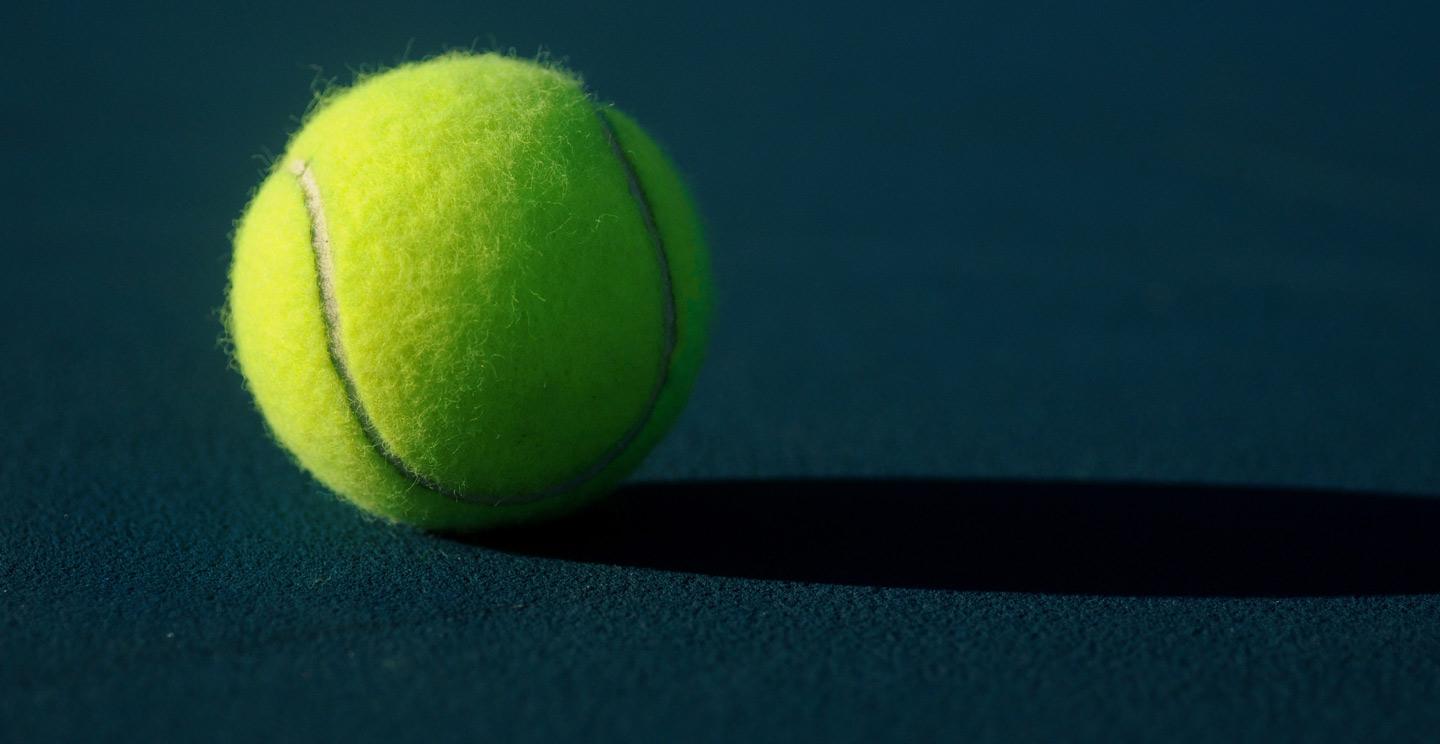 tennis ball on court