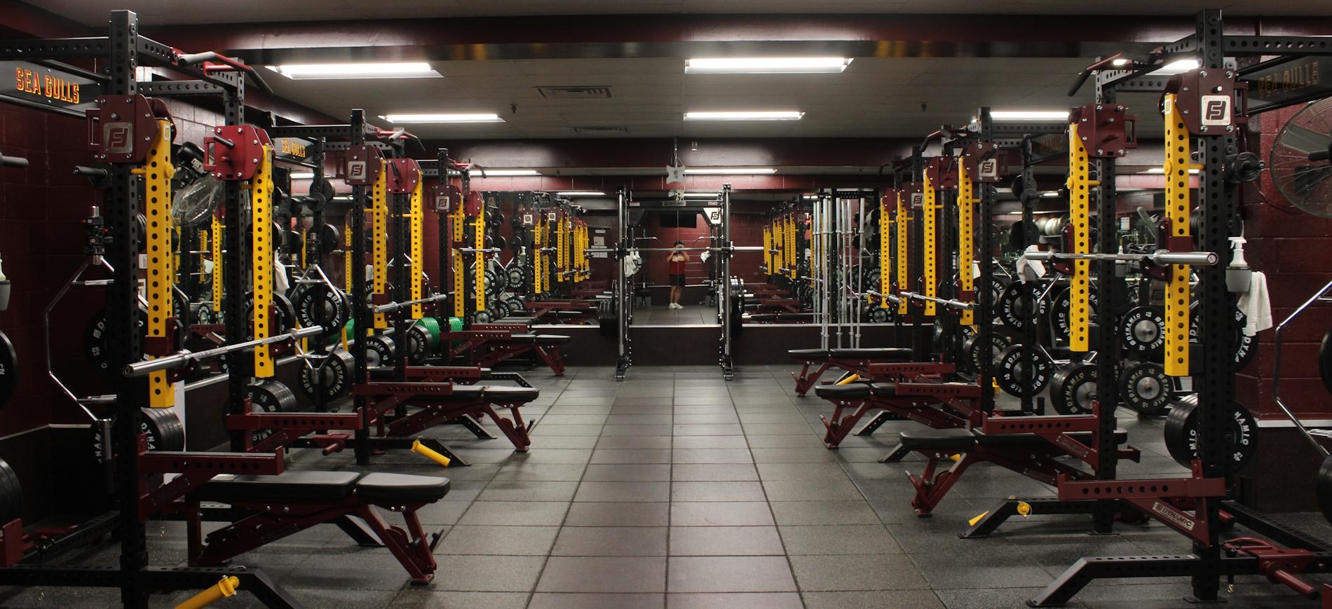 Inside view of Maggs weight gym